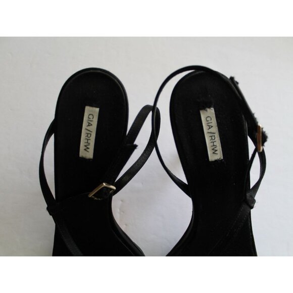 Gia Borghini Rosie 21 Satin Sandals Black Size EU 41/ US 11 - Picture 9 of 11
